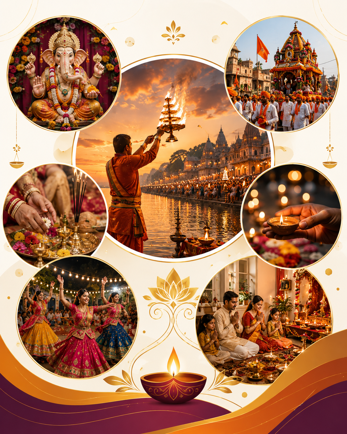 Traditional Indian Religious Event Setup